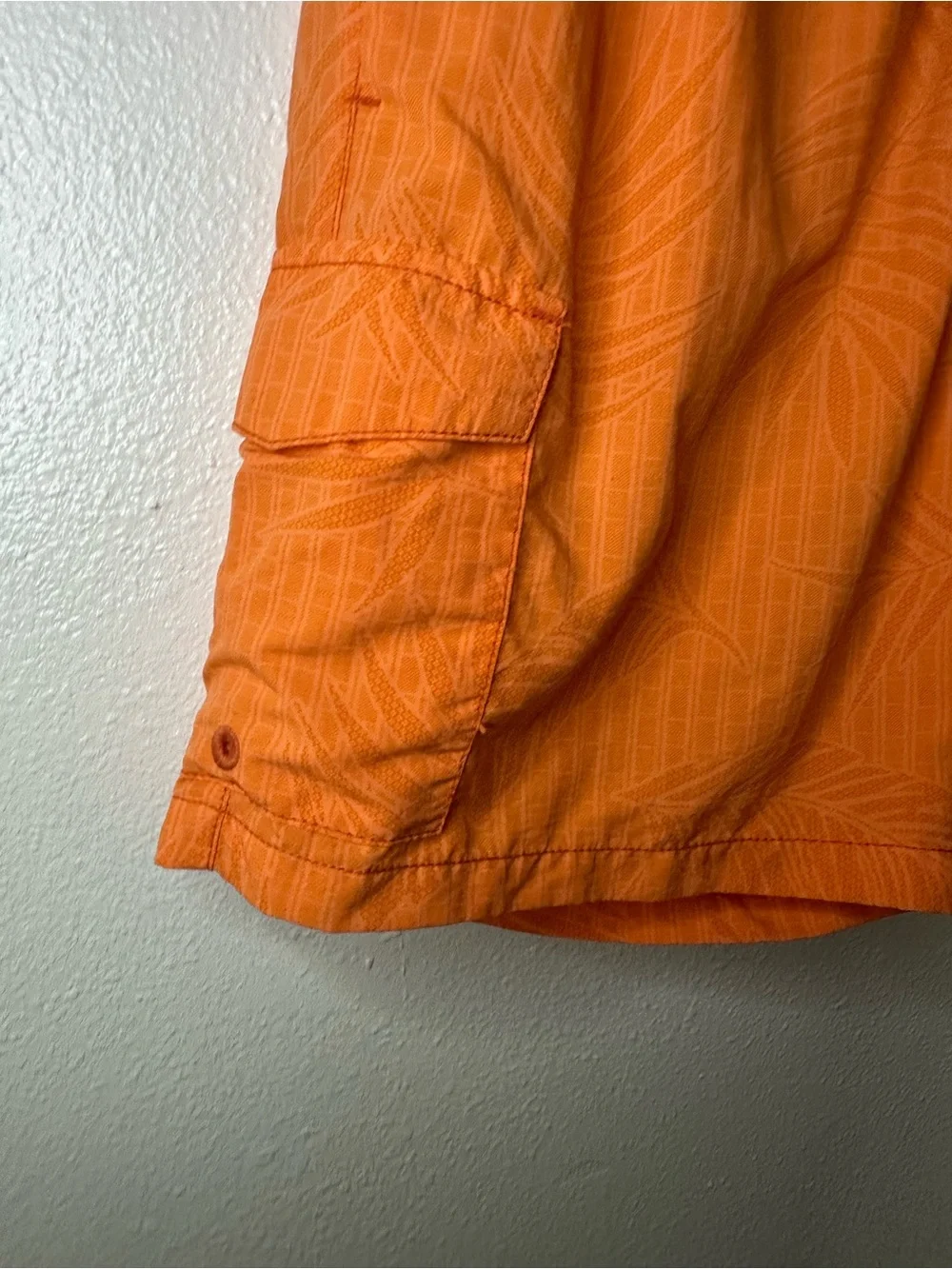 Tommy Bahama Orange Swim Board Shorts with Blue Drawstring